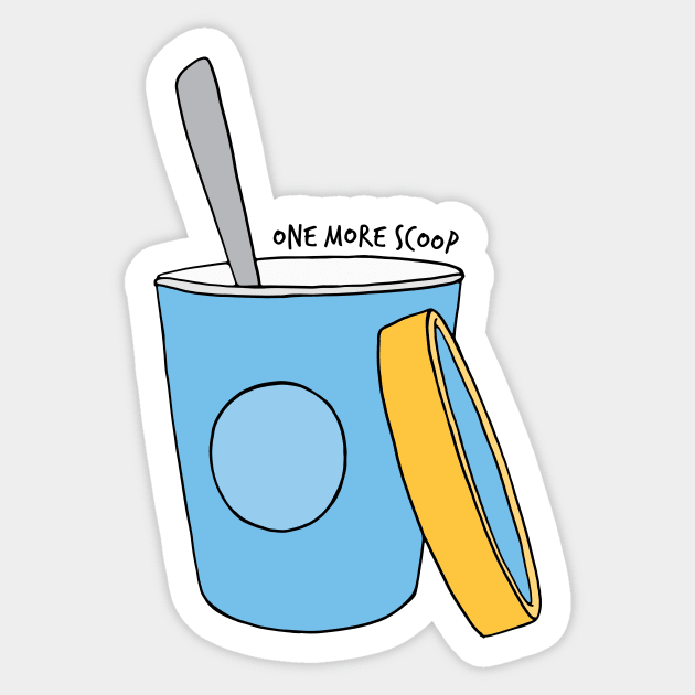 Pint of Ice Cream One More Scoop Sticker by murialbezanson